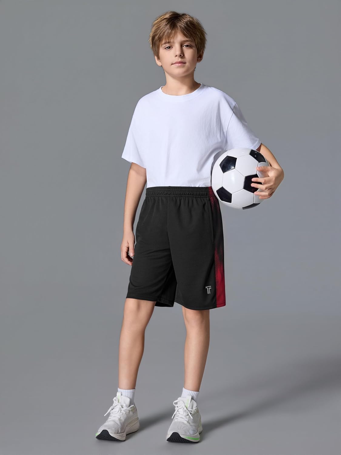 Skiennix Boys Athletic Shorts - Quick Dry Mesh Basketball Shorts with Pockets | 5 Pack for Teens