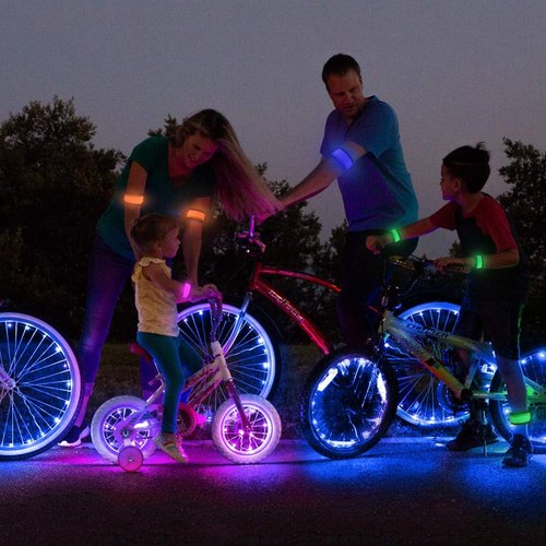 LOBKIN LED Safety Bracelets - Reflective Slap Armband for Kids & Runners | Nighttime Visibility Light