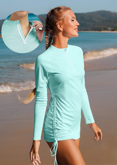 Ewedoos Rash Guard for Women - UPF 50+ Sun Protection Swim Shirt | Long Sleeve UV SPF Clothing