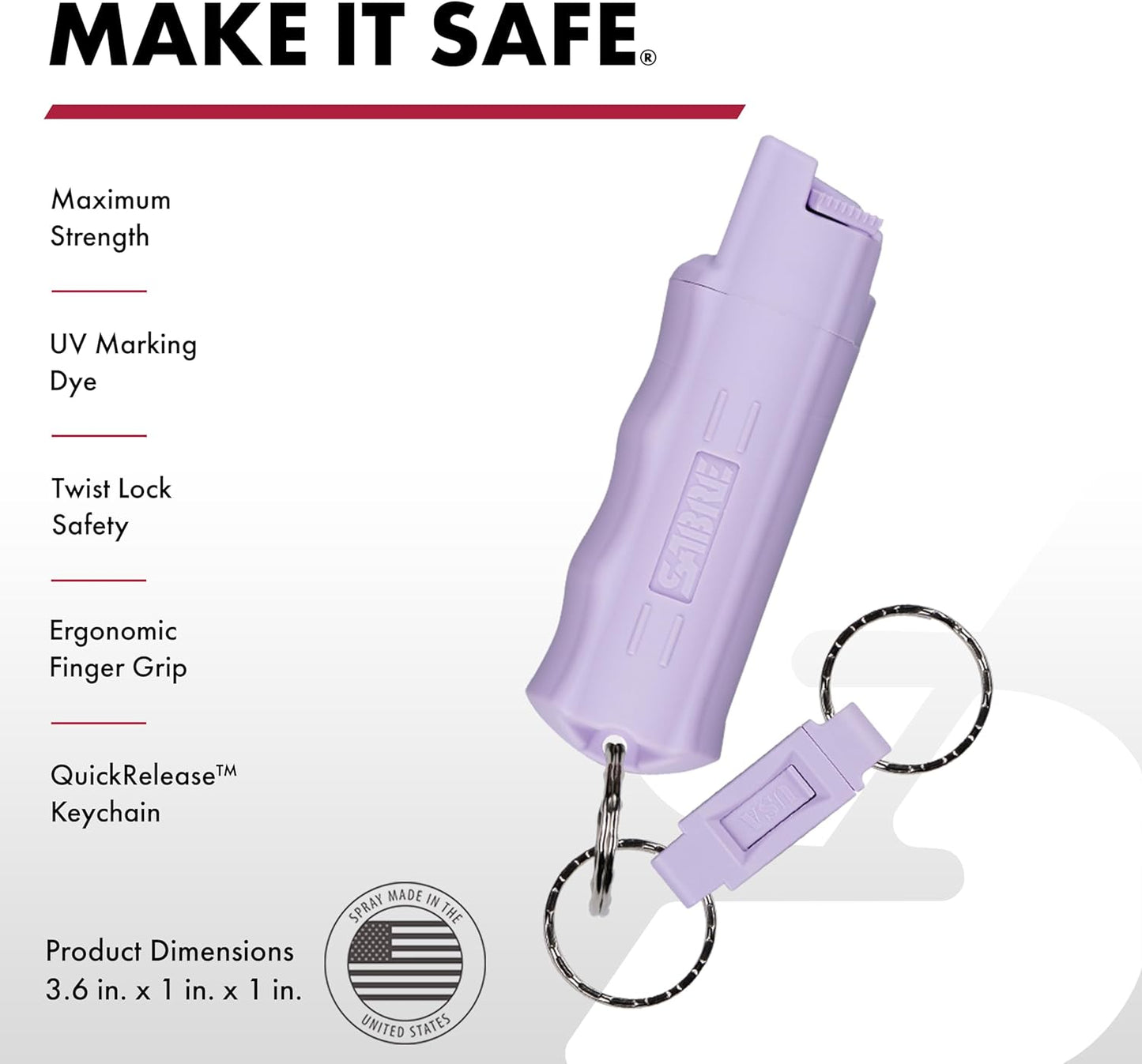 SABRE Personal Safety Kit - Pepper Spray & 2-in-1 Alarm with LED Light | 0.54 fl oz, 130dB Sound