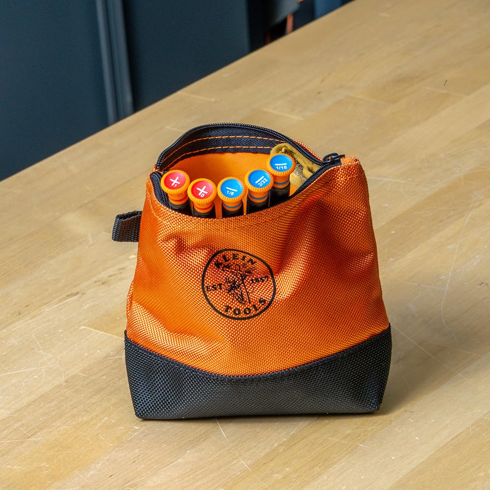 Klein Tools 6254INS Insulated Precision Screwdriver, 1/8-Inch Slotted Mini Electrician Screwdriver, 1000-Volt Cushion Grip Handle