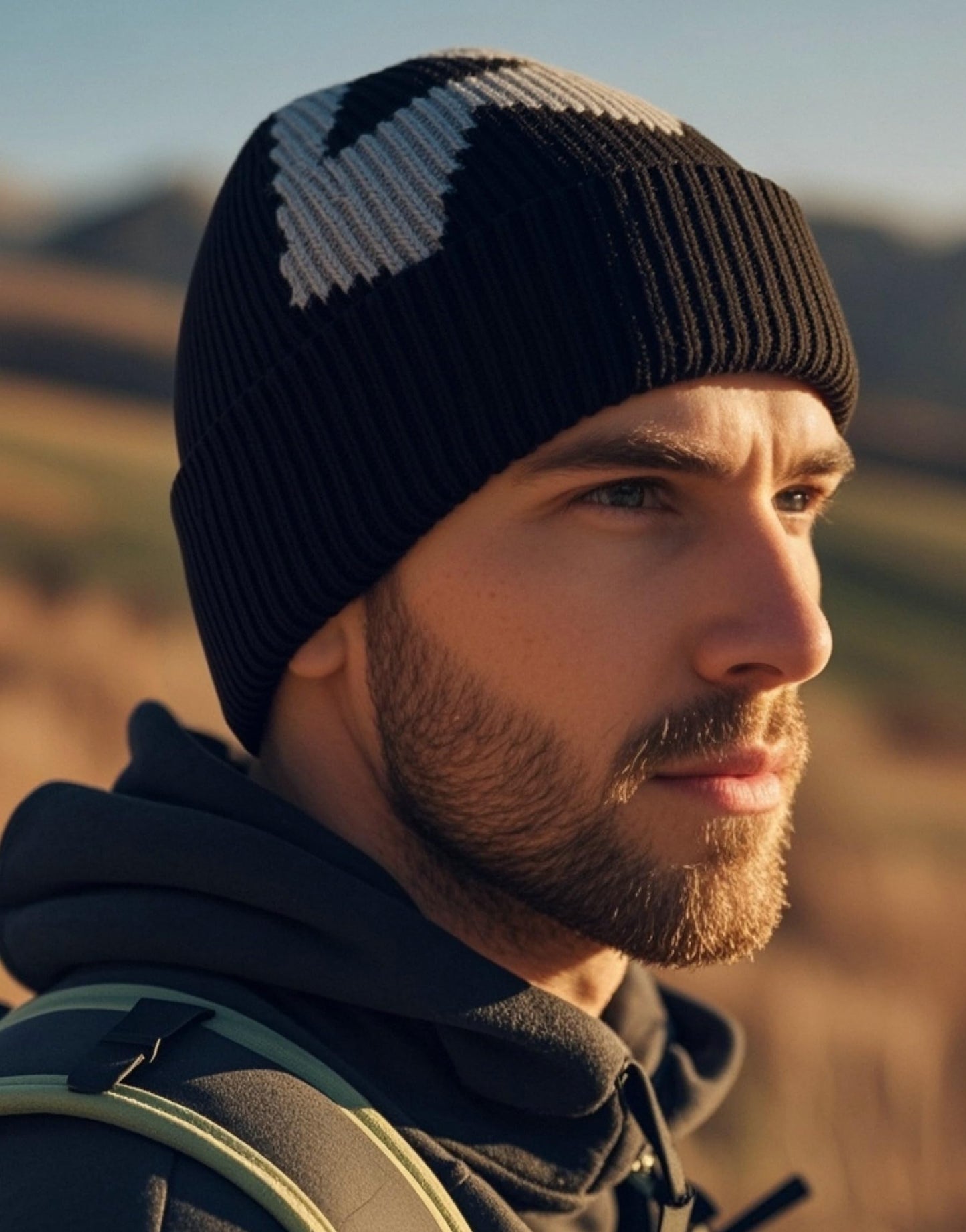 Pioneer Camp Mens Merino Wool Beanie Hats Thick Knit Winter Hat Cold Weather Skull Cap Hiking Skiing Climbing Casual Outdoor Black