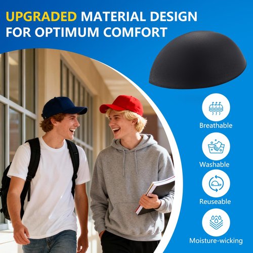 Certihiamken 3-Pack Hat Shaper Cap Holders – Mesh Ventilation, Strong Shape Retention, Reusable & Machine Washable, Easy-Install Baseball Cap Inserts Black