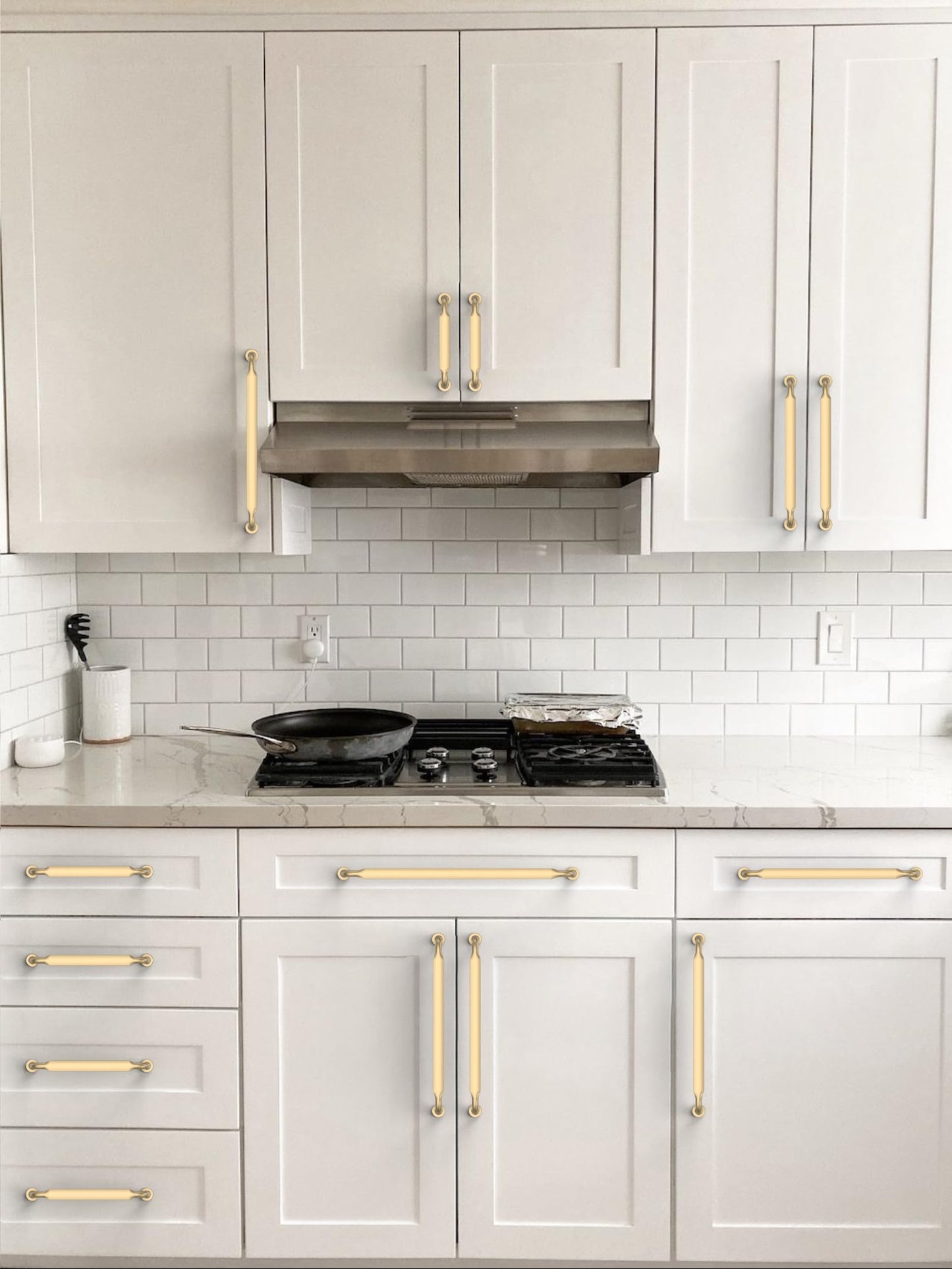 Asimerdeco 10 Pack Champagne Bronze Cabinet Pulls 10 Inch(254mm) Kitchen Cabinet Handles Solid Zinc Alloy Cabinet Hardware Drawer Pulls