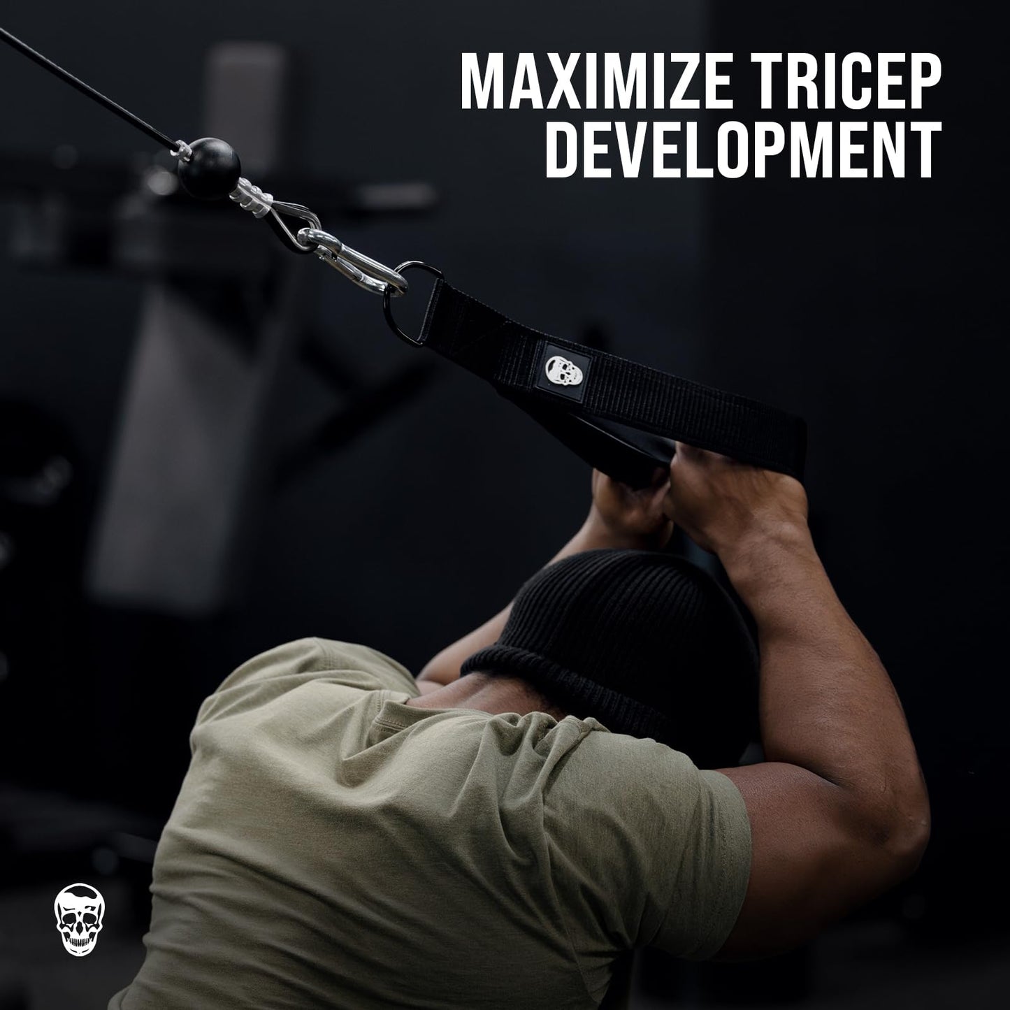 Gymreapers Tricep Rope Cable Attachment - Multi-Workout Tricep Pull Down Cable Attachment - Perfect Gym Cable Machine Attachment