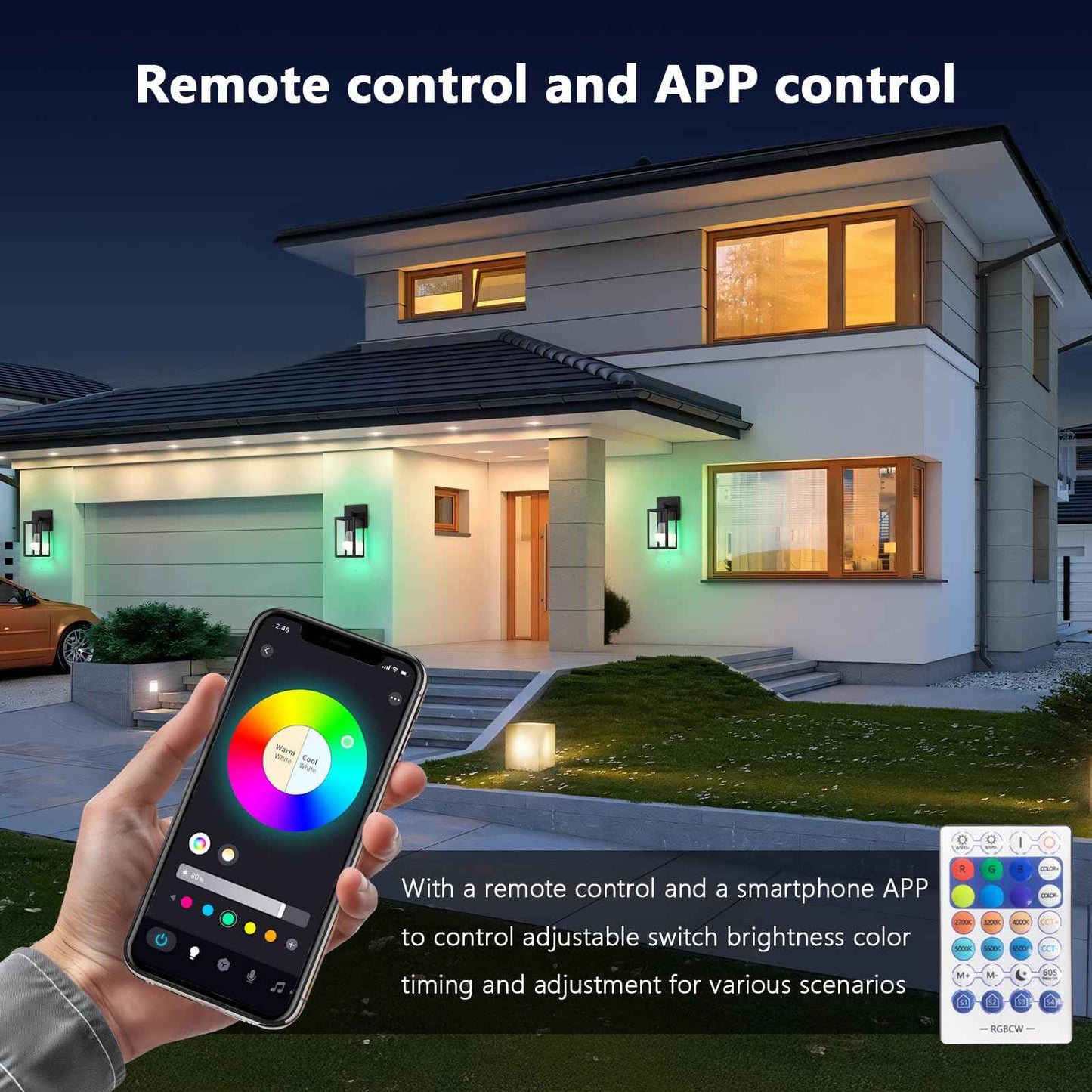 ZSLAIFU Outdoor Wall Lights, Outdoor Light Fixture, Outside Lights for House with E26 Smart Bulb, Front Porch Light Waterproof Glass Black Exterior Lighting Fixtures for House, Patio, Garage (1pc)