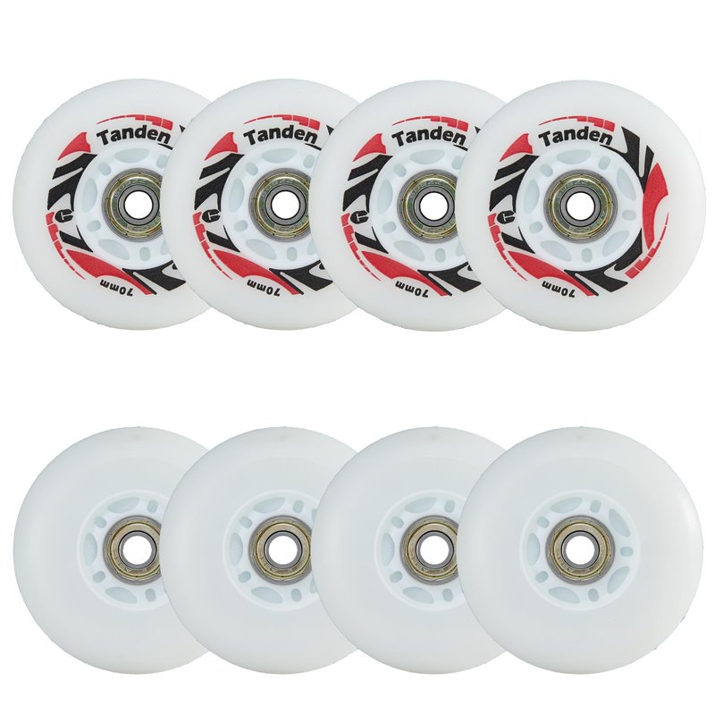 Roller Blade Wheels 70mm Inline Skate Wheels with Bearings ABEC-9, Light Up Roller Blade Wheel Inline Skate Replacement Wheels 8 Pack