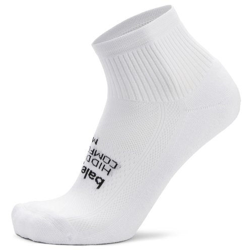 Balega Unisex Adult Hidden Comfort Quarter Performance Athletic Running Socks (1 Pair), Large, White