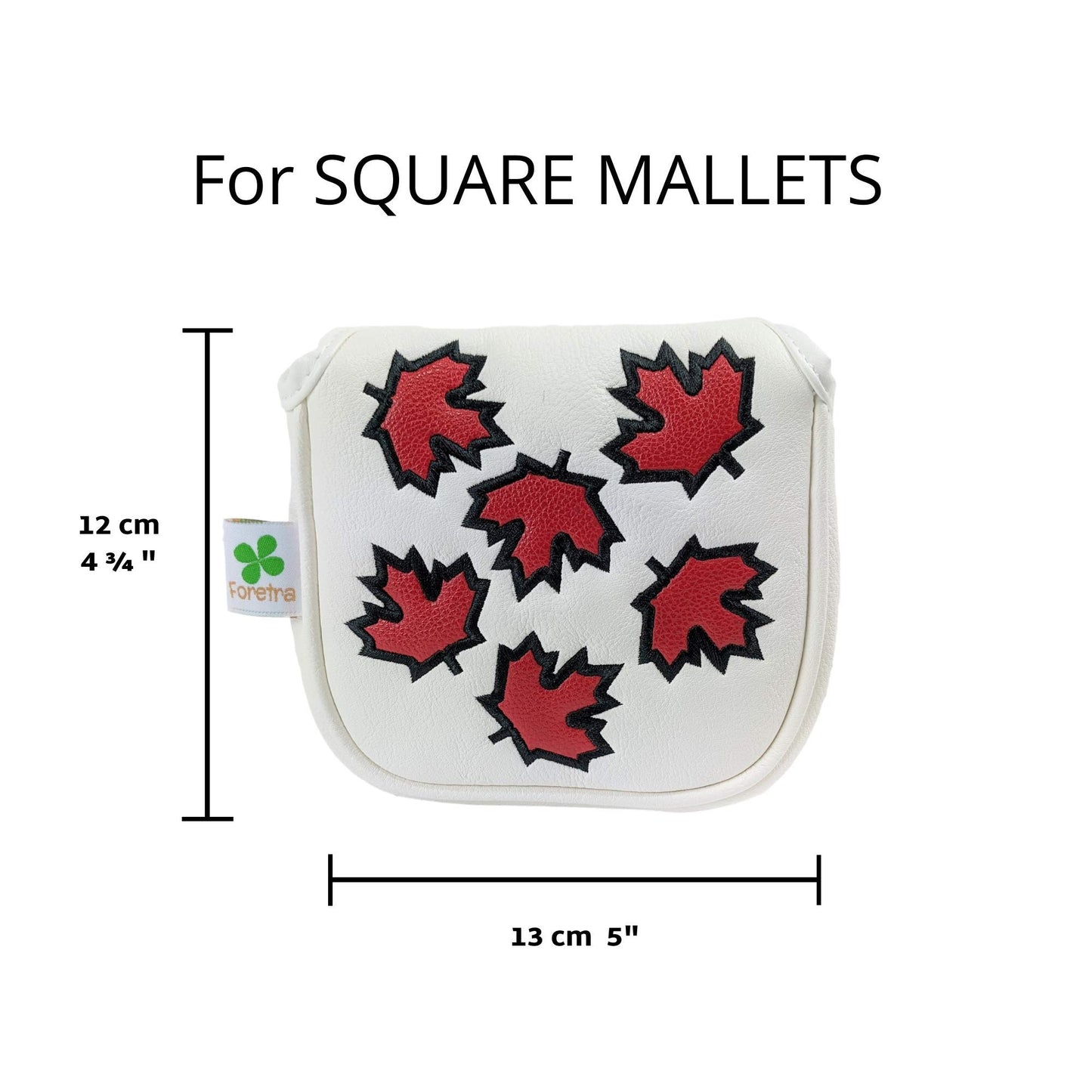 Foretra Driver Headcover Golf Club Covers Blade Square Mallet Putter Cover Head Cover Canada Maple Leaf Novelty Golf Accessories for Most Brands