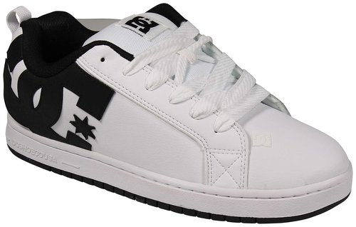DC mens Court Graffik Casual Skate Shoe, White/Black/Black, 9.5 US