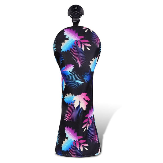 Craftsman Golf Black Tropical Leaf Hybrid Rescue Headcover Cover