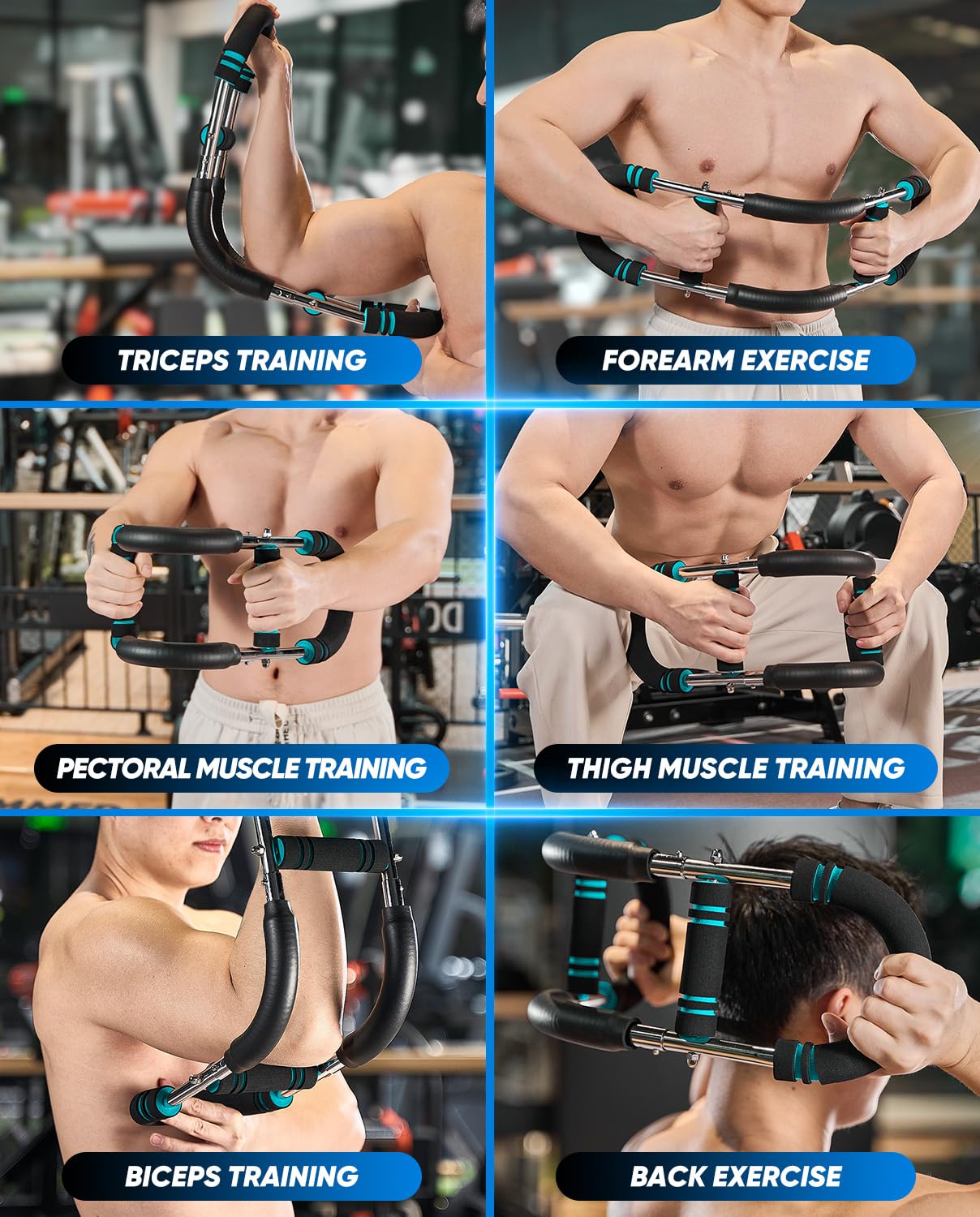2026 New Saker Twister Arm Trainer, Adjustable Chest Workout Equipment,Forearm Strengthener, Arm Exercise Gift for Home Gym, for Men, Ideas for Fitness Enthusiasts (20-60LB)