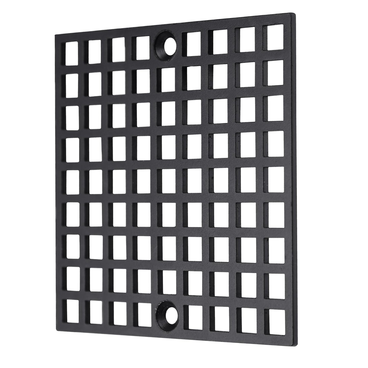 4" Matte Black Shower Drain Cover, 304 Stainless Steel Square Floor Drain Cover Replacement, Drain Strainer and Hair Catcher for Showers, Bathrooms, and Sinks