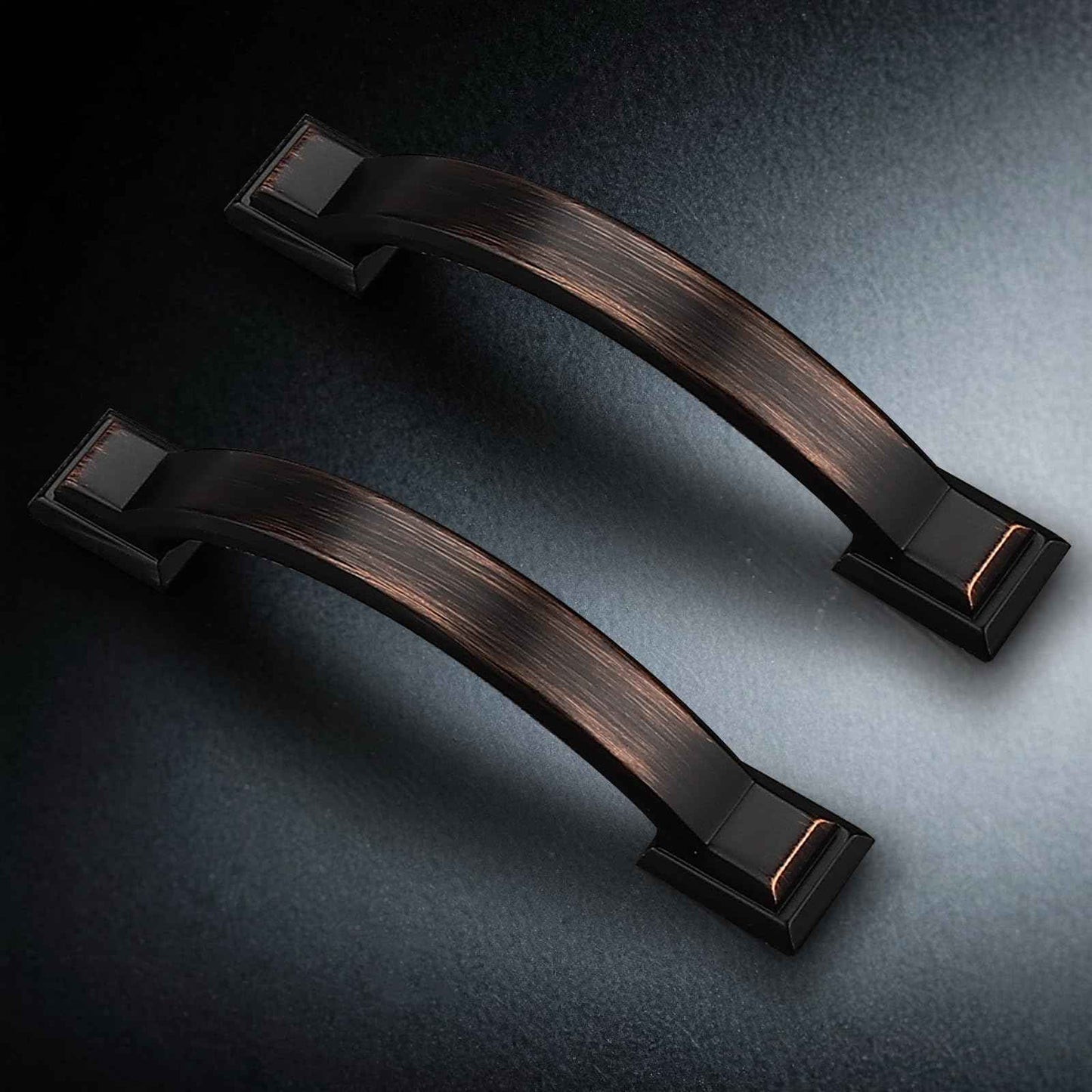 Probrico 10 Pack Oil Rubbed Bronze Cabinet Pulls 3 Inch Hole Center(76mm),Arch Kitchen Cabinet Handles Hardware for Dresser Drawer