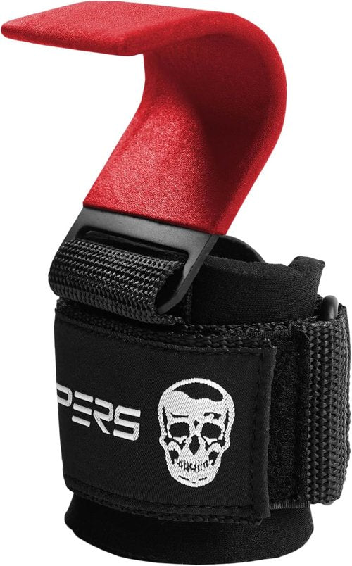Gymreapers Weight Lifting Hooks - Heavy Duty Wrist Straps for Deadlifts & Pull Ups | Grip Support for Men & Women