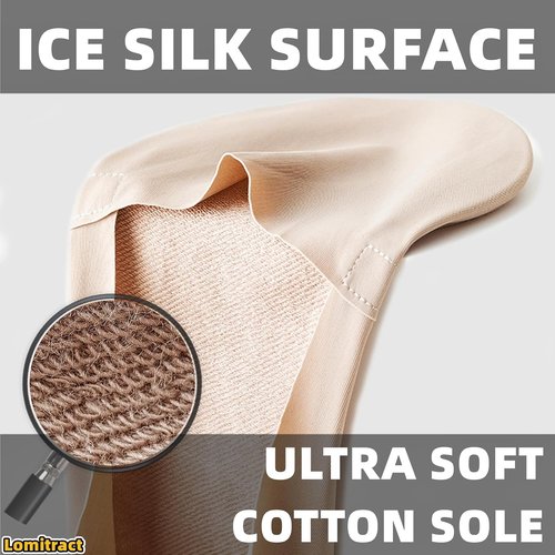 Lomitract No Show Socks for Women | Ice Silk Surface & Cotton Comfort | Size 5-12