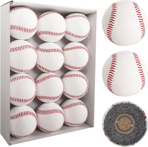 Leather Baseballs - Official League Grade | 12-Pack Competition Level Balls for Youth Training
