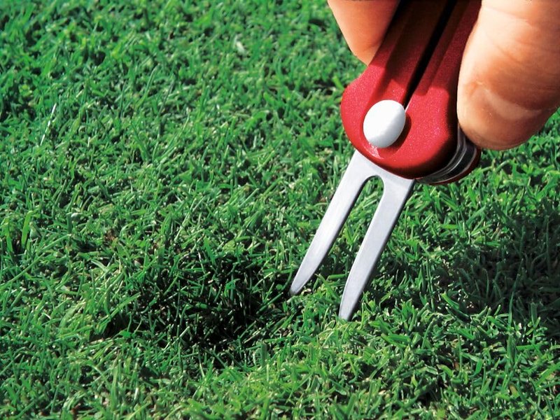 Victorinox Swiss Army Golf 10 Functions Multi-Tool, Red Transparent