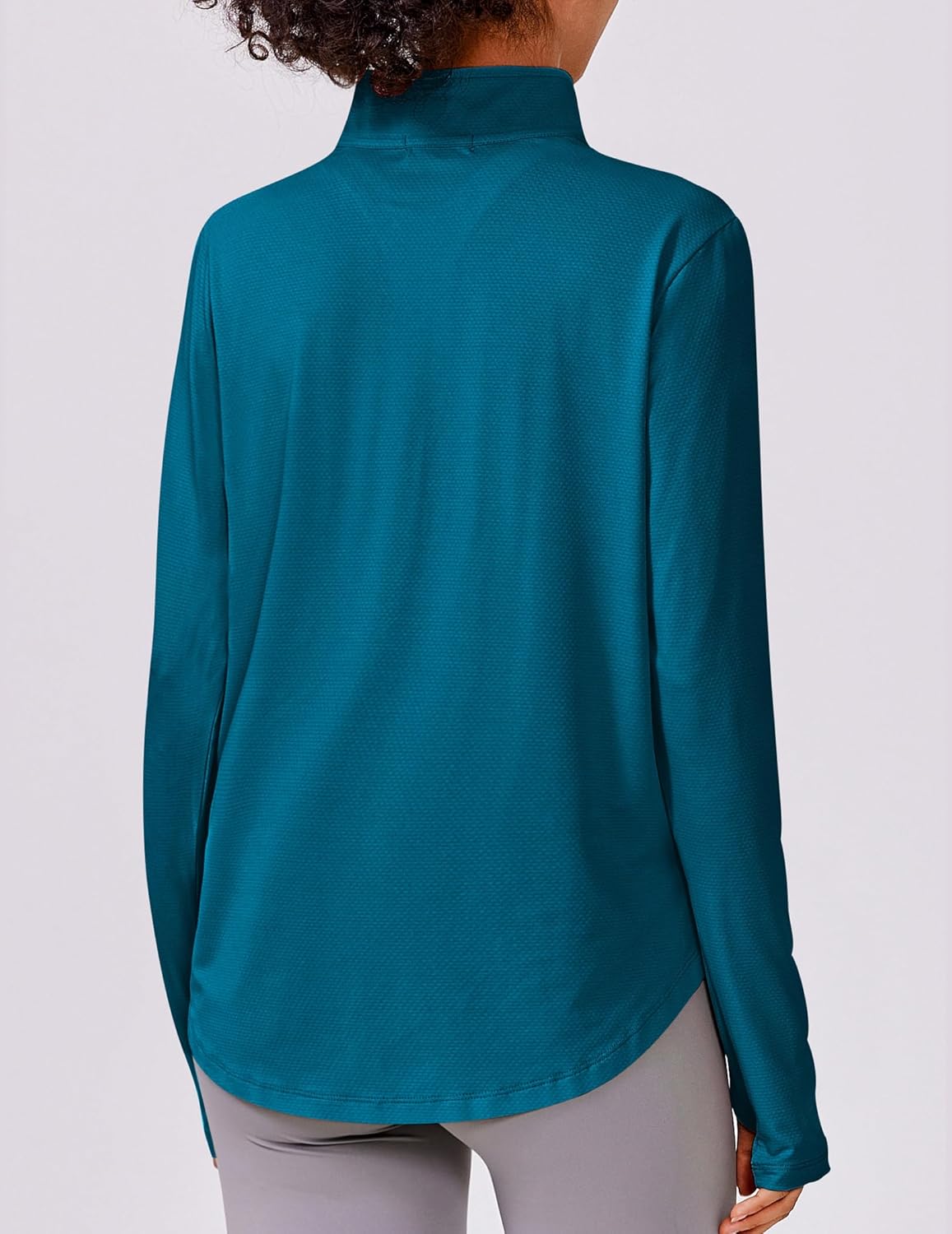 PINSPARK Long Sleeve Workout Tops - UPF 50+ Sun Protection, Quick Dry Athletic Shirt for Running & Hiking
