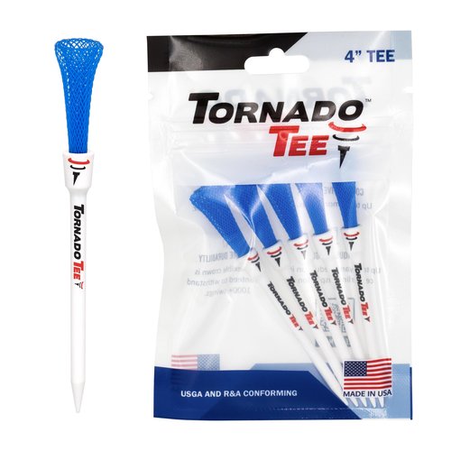 Tornado Tee 4" Long Drive High Performance Golf Tee (Neon Blue)
