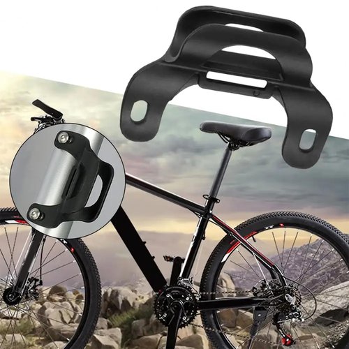 HLGHLG Universal Bike Pump Holder Bracket, Lightweight ABS Mount for Standard 20-25mm Diameter Pumps, Includes Nylon Strap x2, M5 Screws & Hex Wrench for Quick Installation (Black)