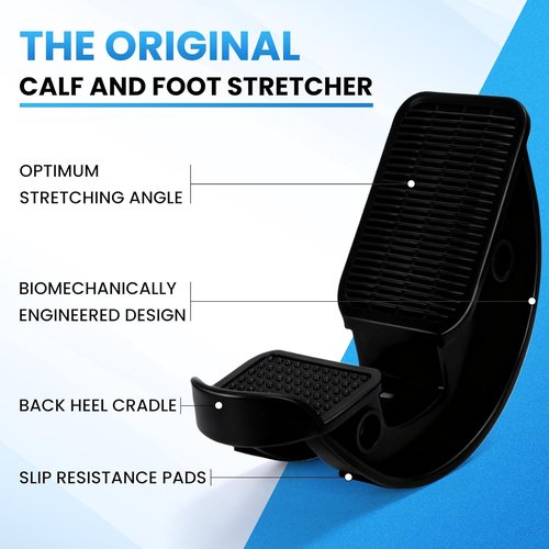 Calf Stretcher and Foot Rocker for Plantar Fasciitis - Leg Stretching Strap, Hamstring and Calf Stretcher, Suitable for Stretching Legs and Thighs
