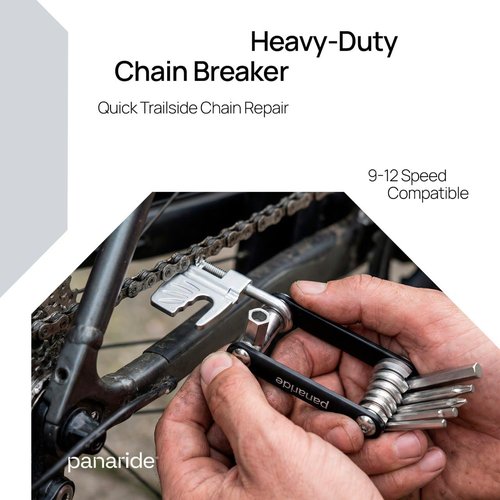 Bicycle Multi Tool with Chain Breaker 20in1 – Professional Bike Repair Kit. Includes Hex, Torx T25/T30, Mavic Spoke Wrench & Valve Core Remover. Compact & Lightweight for Road, MTB & Gravel