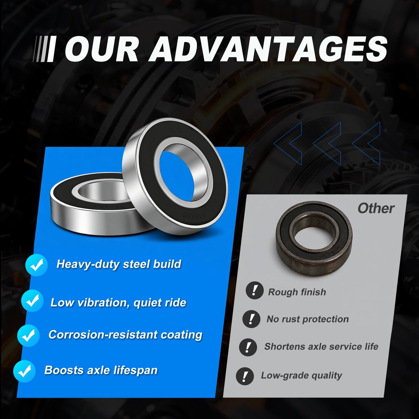 Mixopoly Golf Cart Rear Axle Bearing Seal Kit for EZGO TXT/RXV/Medalist/Marathon Electric 1978-UP and EZGO 2 Cycle Gas 1978-1993, Replace 611931 15112G1 70181G01 620343 620344 15114G1