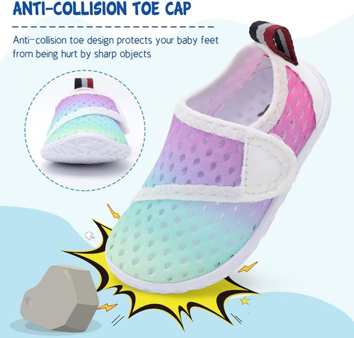 LeIsfIt Toddler Water Shoes - Breathable Quick-Dry Aqua Socks for Boys & Girls | Perfect for Beach & Pool