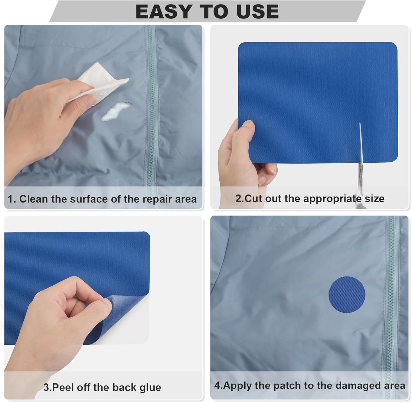OAZ 3.9 x 63 inch Nylon Repair Patches Nylon Fabric Patch Self-Adhesive Fabric Repair Tape Waterproof Lightweight Outdoor Gear Patch Kit for Down Jacket Clothing Tent Bag (Khaki)
