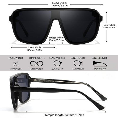 Chicid Oversized Sunglasses for Men Women Sports Driving Fishing Glasses UV400 Protection