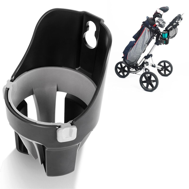 Tributary Brands Golf Push Cart Cup Holder Compatible with Clicgear, Sun Mountain, Bagboy and More. Golf Push Cart Accessories- Large Size