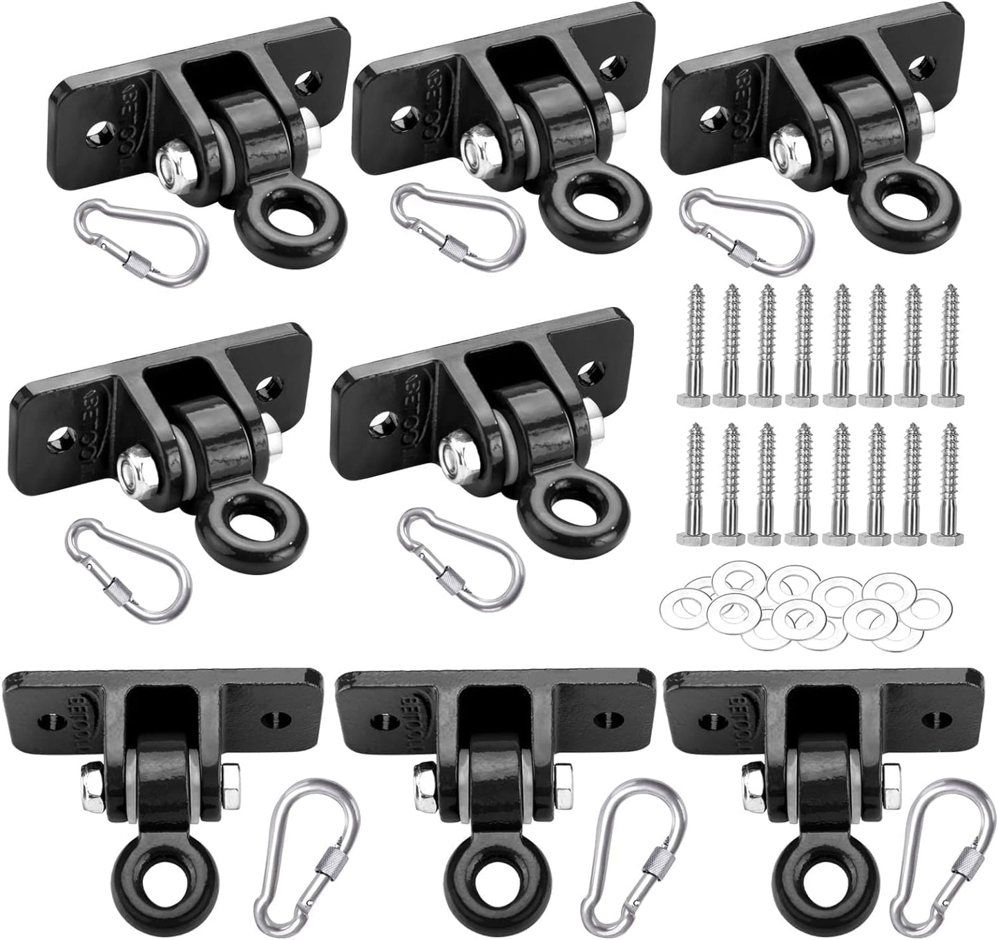 BETOOLL Heavy Duty Swing Hangers - Durable Playground Hardware for Indoor/Outdoor Use | Set of 8