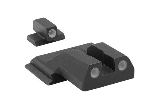 Meprolight tritium Night Sights Compatible with S&W M&P Shield Shield Plus Shield 2.0 Green tritium dots Glow on Sight self Illuminated Meprolight Fixed Metal Sights