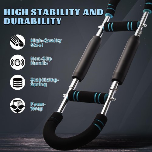 Gecool Chest Workout Equipment,Adjustable Resistance Bar for Full Body Workout, Arm Strengthener for Men & Women, Fitness Equipment for Strength Training（90-150Lbs）