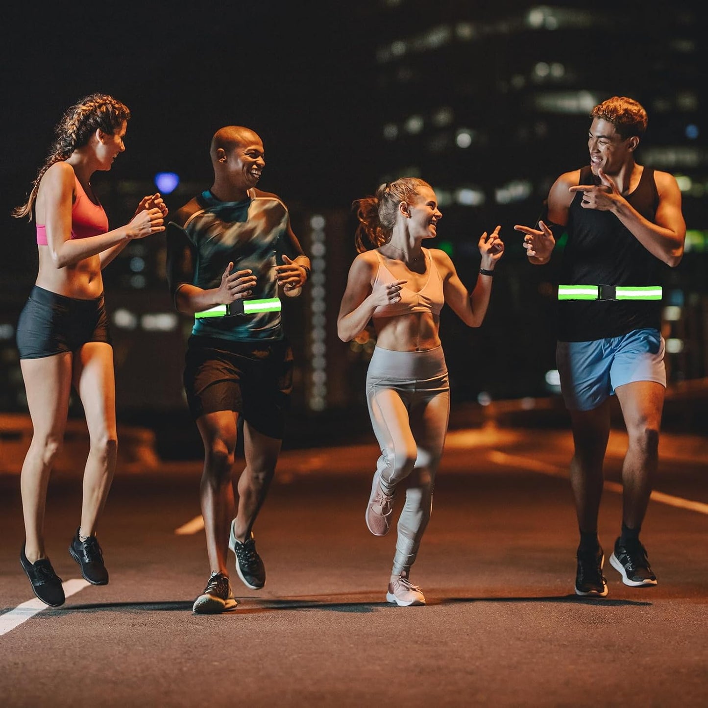 PATIKIL Reflective Safety Belt - Adjustable Hi-Vis Glow Belt for Night Jogging & Outdoor Activities