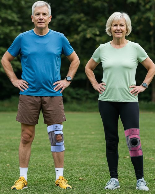 ABYON Knee Brace - Adjustable Support for Meniscus Tear & ACL Injuries | Triple Side Stabilizers