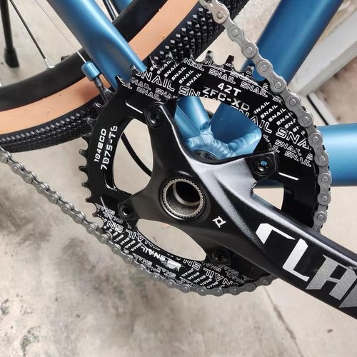 CYSKY 104 BCD Chainring 30T to 52T Narrow Wide Chainring with Sprocket Bolts for 1x Set-up Road Bike Mountain Bike BMX MTB Gravel Ebike (Black, 42T)