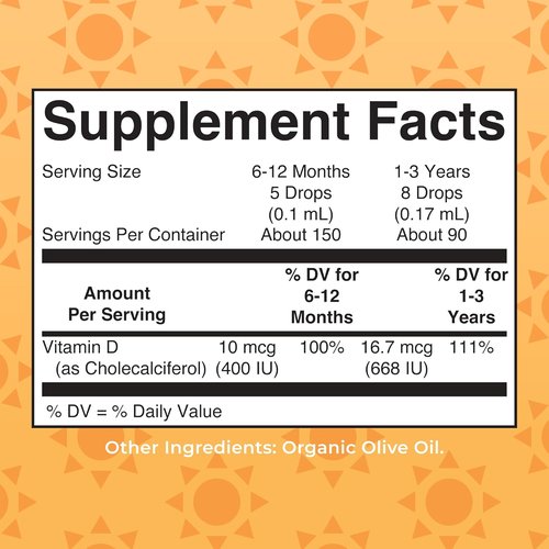 MaryRuth's Organic Vitamin D Drops - Sugar-Free Liquid D3 for Immune Support | 90-150 Servings