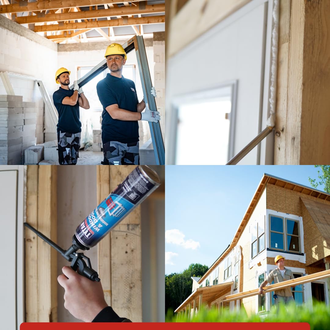 Window & Door Insulating Foam Sealant, High R-Value for Superior Insulation, Water-Resistant, Low Expansion, Eco-Friendly, AAMA & UL Verified (6x24 oz)