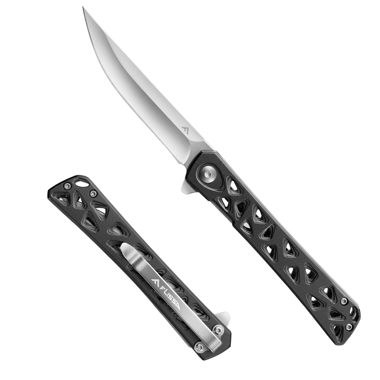 FLISSA Folding Knife, 4.5" Folding Pocket Knife, Hollow-out Design Handle, Tactical Pocket Knife for Hunting, Survival, EDC, Camping and Outdoor Activities