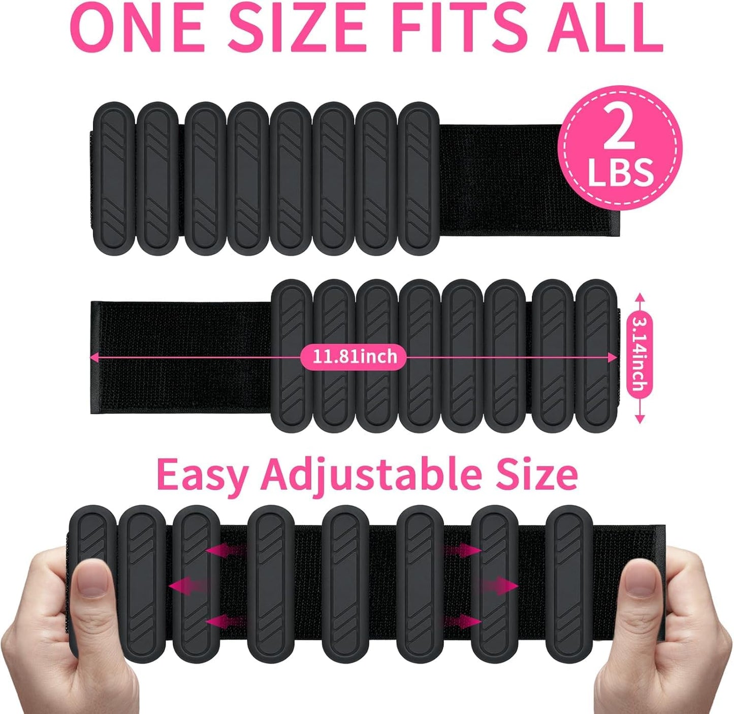 VROROPX Ankle Weights for Women, Wrist Weights with Breathable & Comfortable Silicone Rubber Design, Adjustable Ankle Weights for Strength Training