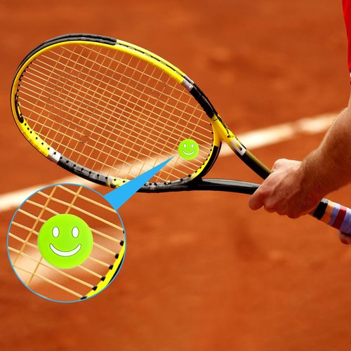 Chalyna 25 Pieces Tennis Racket Vibration Dampeners Silicone Cartoon Vibration Dampeners for Tennis Racket Racquetball (Cute)