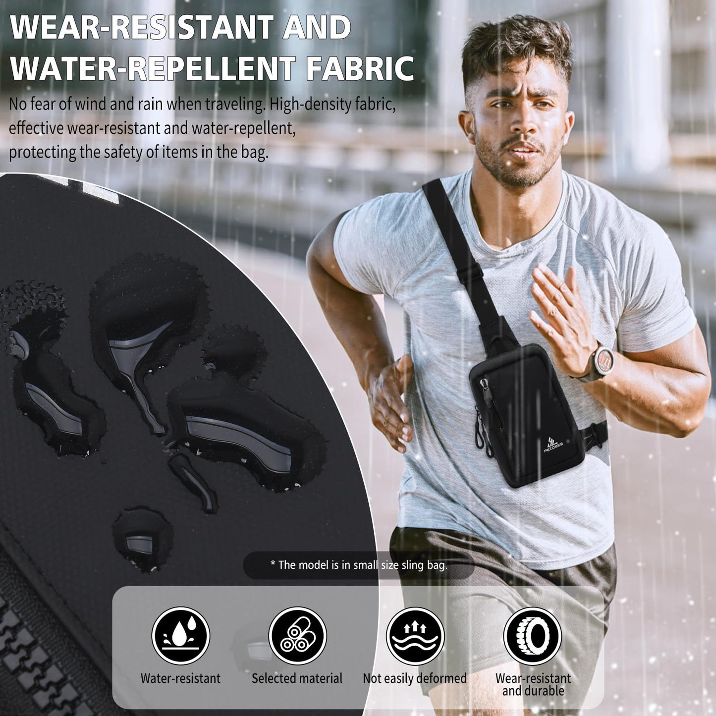 Peicees Small Crossbody Bag for Men Women Mini Sling Bag Travel Running Phone Daypack Cross Body Shoulder Bags, 2 Sizes, Mini Army Green