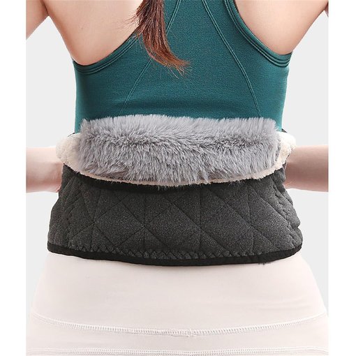Soft Cozy Warm Waist Belt, Men Women Winter Thicken Thermal Plush Waist Warmer Adjustable Lumbar Support Belt, Abdominal Support Band Waist Wrap Brace Warm Strap Warm Waist Protector (Dark Gray, XL)