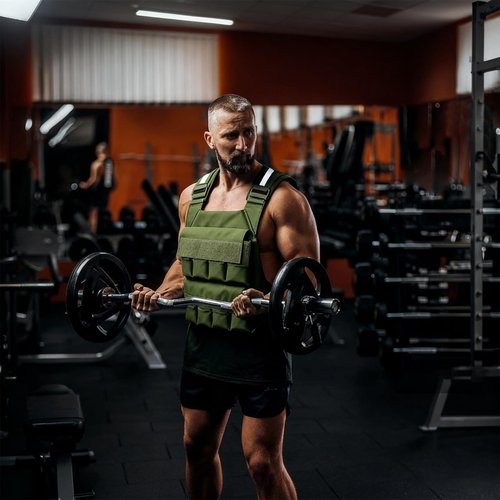Weighted Vest for Men Women, Adjustable Tactical Weight Vests for Rucking Walking Running Crossfit Strength Training (Without Weight Blocks) Green