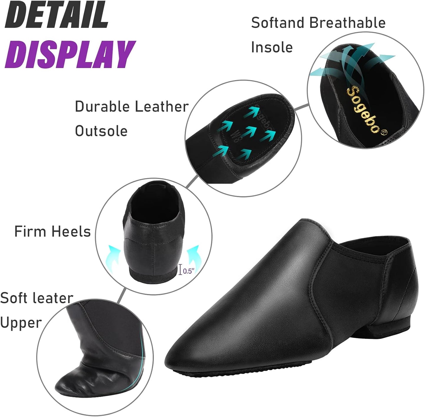 Regine Switzerland Split Sole Jazz Shoes - Comfortable Dance Footwear for Men & Women