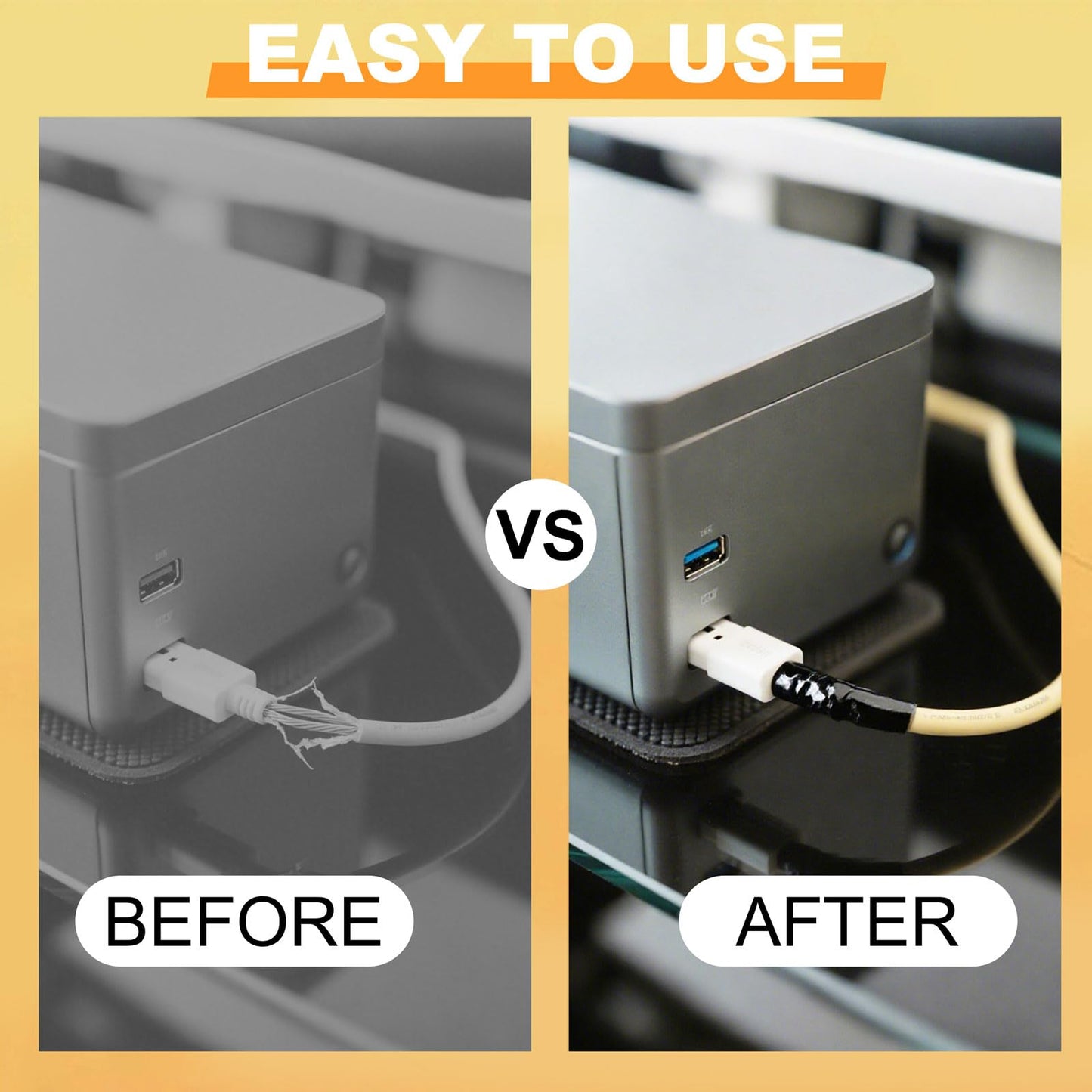 LINSIRON Wire Harness Tape 10 Rolls 3/4Inch*60Ft PVC Electrical Insulation Wrap Heat Resistant Waterproof Wiring Loom Cable Protection Self Adhesive Black