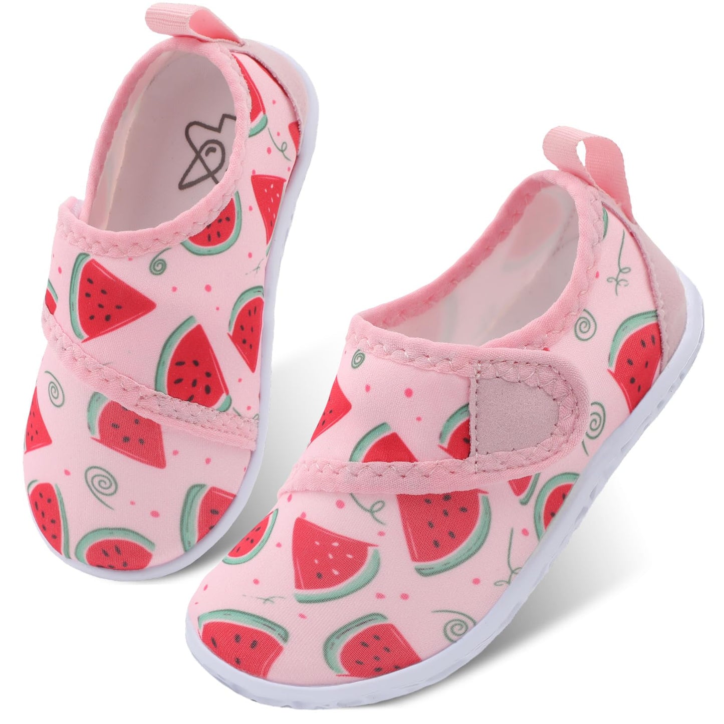 LeIsfIt Toddler Water Shoes Boys Girls Barefoot Aqua Socks Kids Breathable Quick-Dry Swim Shoes for Beach Pool Surf, Watermelon, 6 Toddler