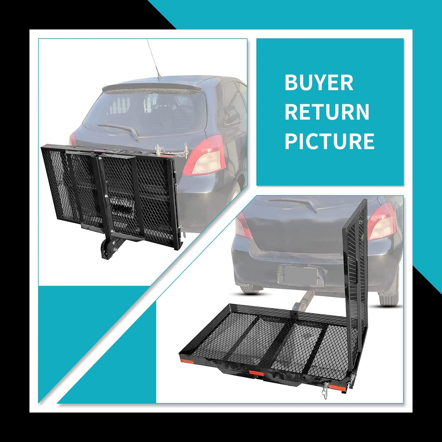 New Mobility Carrier Ramp Hitch Mounted 46.2 x 26.8 x 38.7 500 lbs for